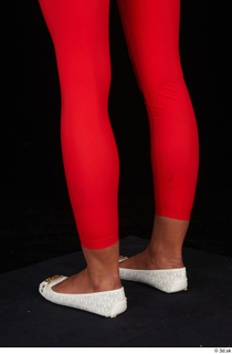 Adelle Sabelle calf casual dressed red leggings white flat ballerinas…